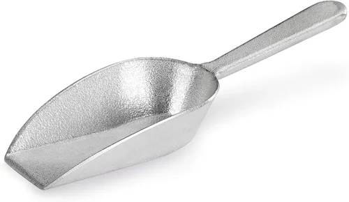 Vista 11 de New Star Foodservice 34622 Cuchara de utilidad de fondo plano de aluminio fundido, 1 oz, tamaño extra pequeño, plateado (solo lavado a mano)
