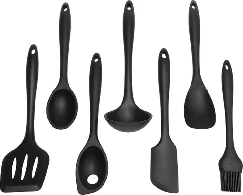 Vista 5 de Chef Craft - Cucharón de silicona de primera calidad, 11.25 pulgadas, negro
