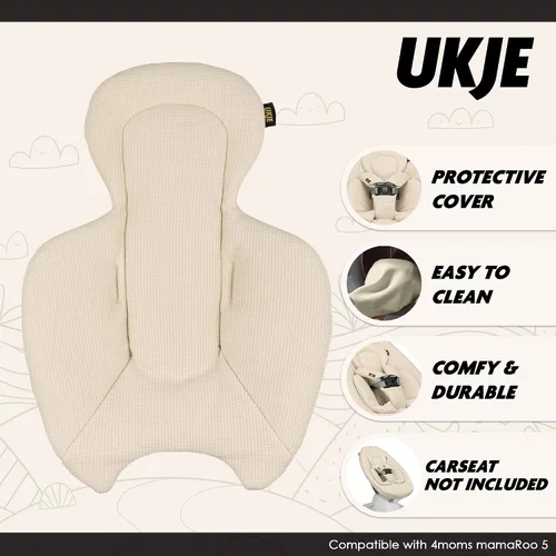 Vista 2 de UKJE Funda para columpio compatible con 4moms mamaRoo 5 Swing Accesorios para columpio de bebé Forro reversible para asiento infantil Fácil