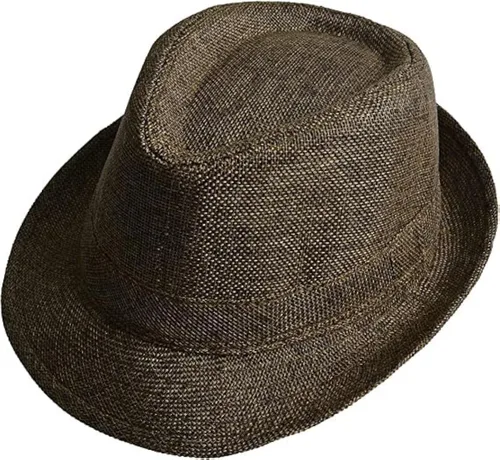 Vista 19 de ECYC Sombreros de jazz para niños, gorras de lino de color sólido para niños