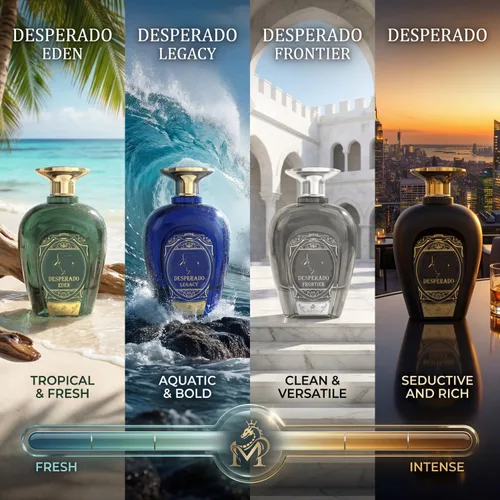 Vista 5 de Mahajan Desperado Eau de Parfum – Colonia poderosa y seductora para hombre – Fragancia picante, amaderada y dulce para día y noche – Perfume de lujo