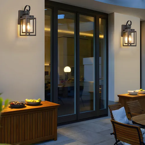 Vista 7 de Paquete de 2 luces de pared para exteriores con sensor de movimiento