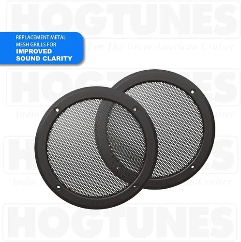 Vista 2 de Hogtunes Rear-RM Grill - Parrillas para altavoces traseros (paquete de 2), se adapta a motocicletas Harley-Davidson 2014-2024