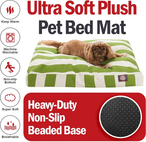 Vista 5 de Majestic Pet Cama rectangular mediana lavable para perros, cama antideslizante y cómoda para mascotas, cama para perros con funda extraíble lavable