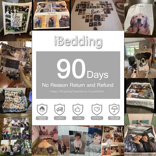 Vista 7 de Regalos de cumpleaños personalizados, manta personalizada con mis propias fotos para mujeres, hombres, mamá, papá