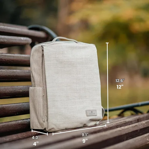 Vista 2 de Nordace Siena II Mini mochila inteligente para uso diario con puerto de carga USB, resistente al agua, elegante mochila para portátil para tareas