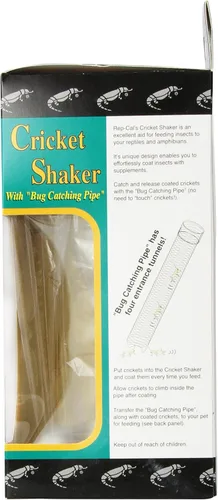 Vista 2 de Rep-Cal SRP00500 Cricket Shaker con insectos, tubería de captura de insectos, vitaminas y suplementos para reptiles