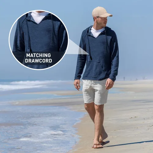 Vista 5 de MV Sport Sudadera con capucha Baja para hombre - Sudadera ligera con capucha