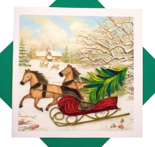 Vista 7 de Globo de nieve de Navidad, tarjeta de Navidad con filigrana - Arte único dedicado hecho a mano, tarjeta de felicitación de diseño para toda ocasión