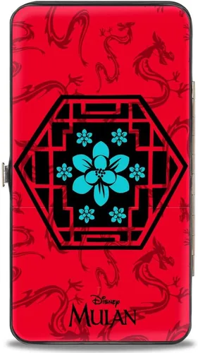 Vista 2 de Buckle-Down Billetera con bisagra para mujer-Mulan, 7" x 4", Mulan, Buckle-down Billetera con bisagra - Mulan