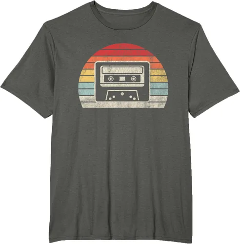 Vista 5 de Retro Cassette Tape 80s 90s Nostalgia T-Shirt Negro