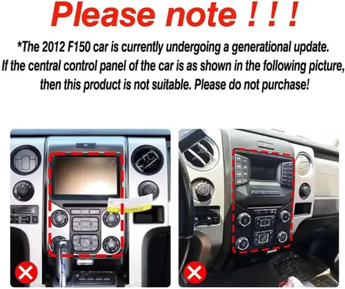 Vista 4 de Radio de coche Carplay de 12.1 pulgadas para Ford F150 Raptor 2009-2012 años, CPU de 8 núcleos, Carplay Android Auto Ready GPS WiFi FM DSP