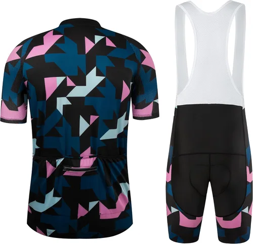 Vista 66 de Coconut Ropamo CR - Conjunto de camiseta de ciclismo para hombre, con cremallera y bolsillo con pantalones cortos con acolchado 4D