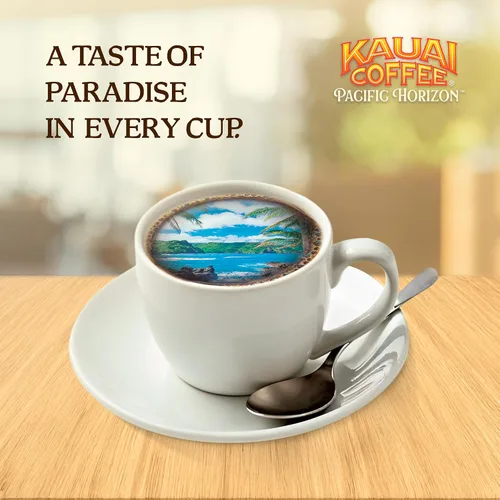 Vista 7 de Kauai Coffee Cápsulas K-Cup para cafeteras Keurig, café arábica, 10% hawaiano, tostado medio, aroma brillante con notas florales, descafeinado, 1