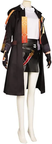 Vista 4 de Moalioi Honkai Star Rail - Disfraz de cosplay de Honkai Trailblazer Caelus, traje de fiesta de Helloween con peluca Estilo de mujer