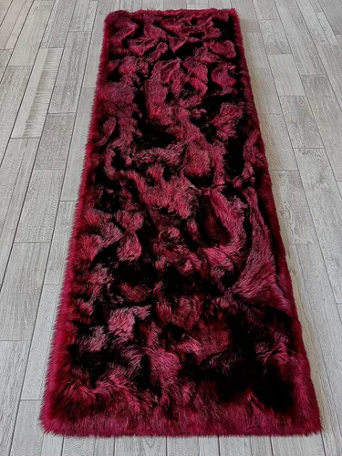 Vista 42 de LAMBZY Elegante y sofisticada alfombra rectangular de piel de oveja (beige, 2 x 3 pies)