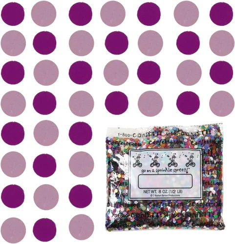 Vista 102 de Confetti Circle 1/4" Negro, Azul Marino Combo - 2 bolsas de media onza (1 oz) (8550/9971)