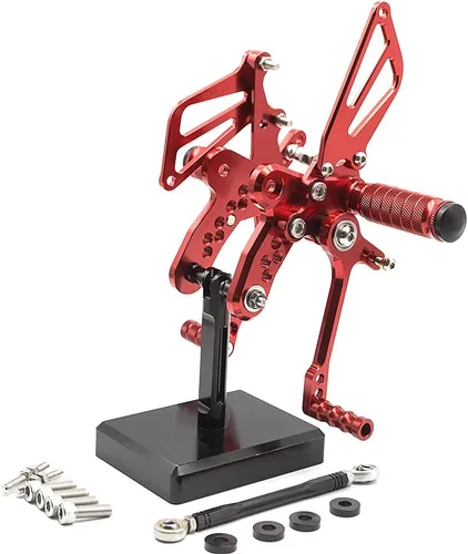 Vista 8 de CNC GSX1300R 99-03 Juego de clavijas traseras para motocicleta, reposapiés ajustable pedal de cambio de freno compatible con GSXR1300 GSX1300R Negro