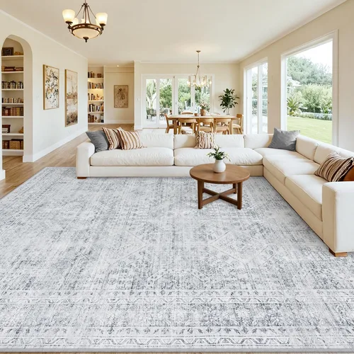 Vista 45 de Alfombras de área 8x10 Sala de estar: Dormitorio Alfombra Lavable Beige