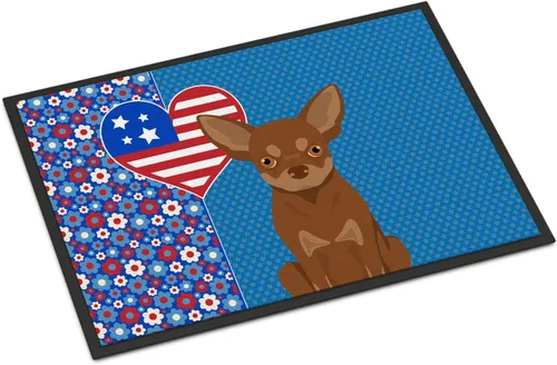 Vista 171 de Caroline's Treasures WDK5119JMAT Airedale Terrier USA - Tapete para interiores o exteriores, 24 x 36 pulgadas, tapete para puerta delantera