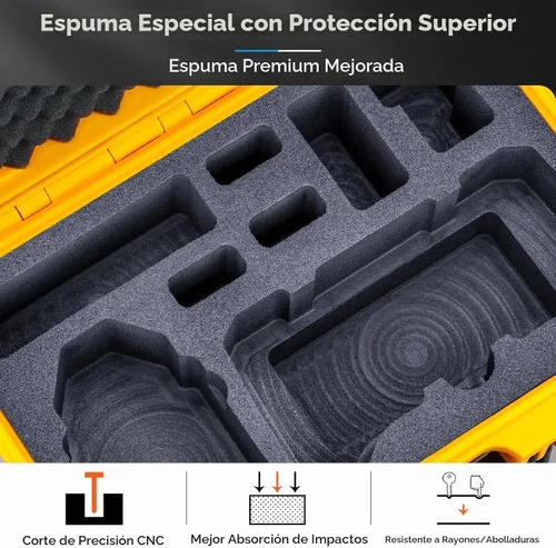 Vista 4 de Lykus Titan AM100 - Funda rígida impermeable para Potensic Atom 2/Atom 3-Axis/Atom SE/Atom LT Fly More Combo, soporta hasta 7 baterías [solo funda]