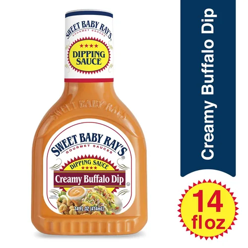Vista 4 de Sweet Baby Ray's Creamy Buffalo Wing Salsa para inmersión, botellas de 14 onzas, (paquete de 6)