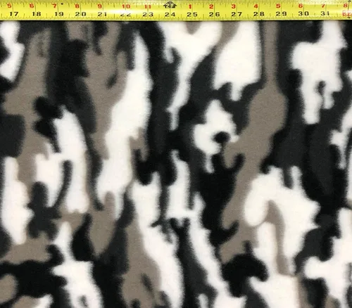 Vista 2 de Forro polar estampado CAMOUFLAGE GRIS Tela