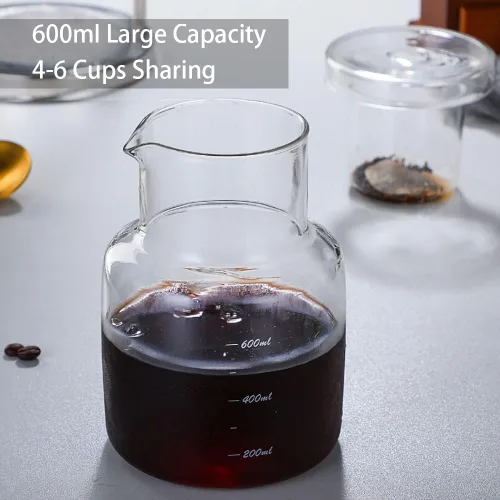 Vista 3 de Cafetera de goteo de hielo, máquina portátil de café en frío, cafetera de goteo en frío de 20.3 fl oz, torre de preparación fría para oficina en casa