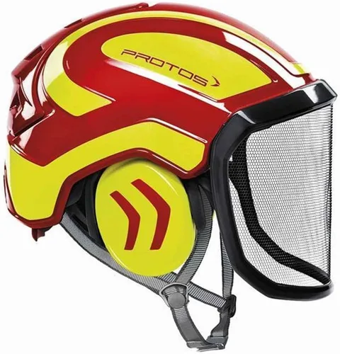 Vista 2 de Pfanner Protos Casco integral Arborist (naranja y gris)