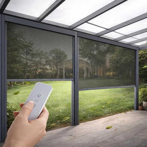 Vista 9 de ZSHINE Persianas enrollables motorizadas para patio al aire libre