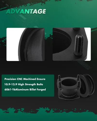 Vista 3 de SCITOO Kit de elevación de nivelación trasera delantera de 3 pulgadas de 1.5 pulgadas para Jeep Commander 2006-2010 Kit de elevación para Jeep