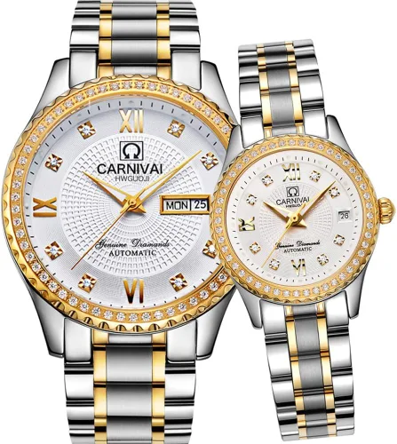 Vista 10 de TEINTOP Carnival - Reloj mecánico automático para hombre y mujer, juego de 2