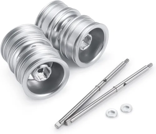 Vista 10 de RCHUBAM Llantas de rueda delantera RC con eje de transmisión CVD para 1/24 Axial SCX24 Deadbolt Bronco C10 RC Crawler Car Front Wheel Hubs Crawler