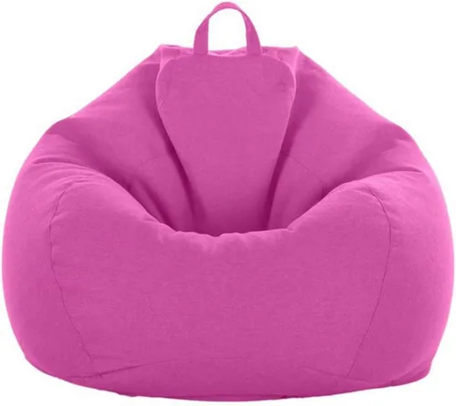 Vista 8 de Funda para puf de almacenamiento de animales de peluche (sin relleno), extra suave, funda de repuesto de algodón y lino de espuma viscoelástica