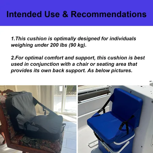 Vista 4 de Indoor & Outdoor Folding Chair Cushion Without Back Support, Foldable Portable Stadium Seat,Chair Cushion for Sports Events, Outing