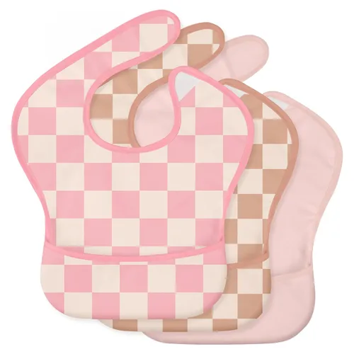 Vista 20 de Paquete de 3 baberos impermeables para comer, babero de alimentación a prueba de desorden