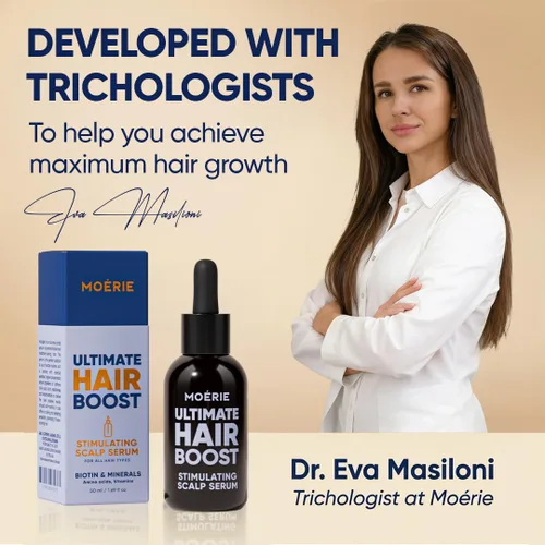 Vista 8 de Moerie Suero para el Crecimiento del Cabello Ultimate para el Crecimiento Natural del Cabello y Engrosamiento - Tratamiento Anti Adelgazamiento