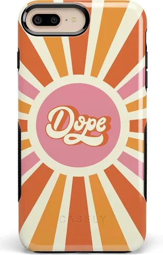 Vista 10 de Casely Funda para iPhone 6/7/8 Plus Funda con estampado de festival (solo buenas vibraciones)