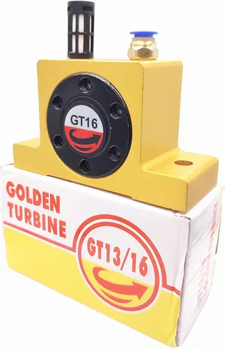 Vista 4 de GT16 G 1/4" vibradores neumáticos de la turbina, vibrador industrial de oro silencioso de la turbina para la tolva, vibradores neumáticos de la bola