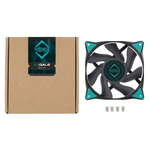 Vista 5 de Iceberg Thermal IceGALE 4.724 in PWM Premium Case Fan (negro)