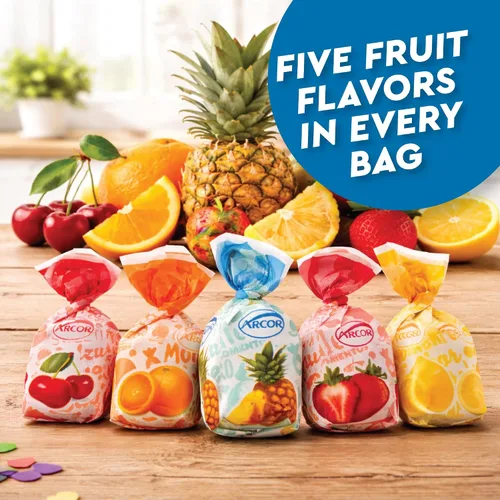 Vista 9 de Arcor - Caramelos duros rellenos de frutas, bolsa surtida de 2 libras a granel (aproximadamente 150 piezas), dulces Bon Bons Fruitfuls, caramelos