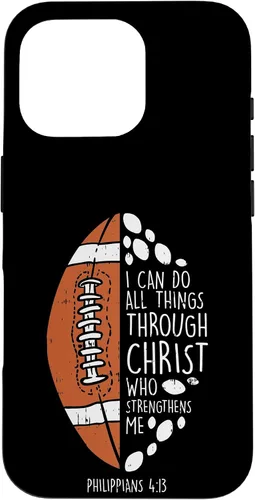 Vista 20 de Funda de regalo para iPhone 16 American Football I can do things Bible God Jesus
