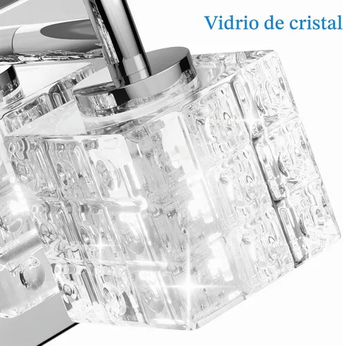 Vista 7 de Ralbay Luz de Tocador Negra 3 Luces Cristal Moderno Negro Mate Accesorios de Iluminación para Baño Accesorios de Luz de Tocador de Baño de Cristal