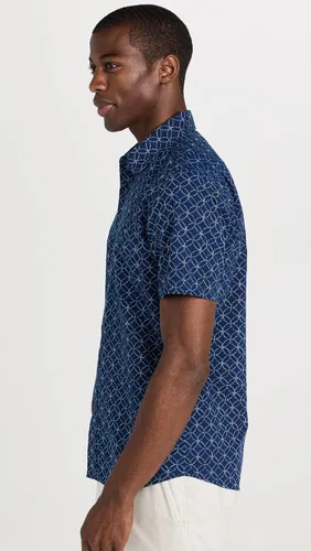 Vista 4 de Faherty Camisa de algodón tropical de manga corta para hombre
