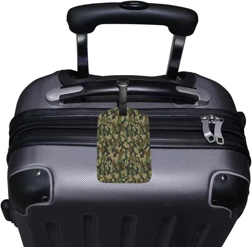 Vista 2 de Guitong viaje equipaje etiqueta equipaje etiqueta mochila maleta viaje identificador de viaje cuero inteligente camuflaje verde viaje viaje niñas