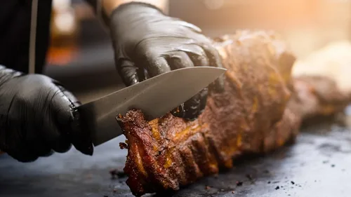 Vista 7 de LavaLock Guantes desechables de nitrilo para barbacoa con forro de algodón para cocinar al aire libre, ahumadores y competición de barbacoa