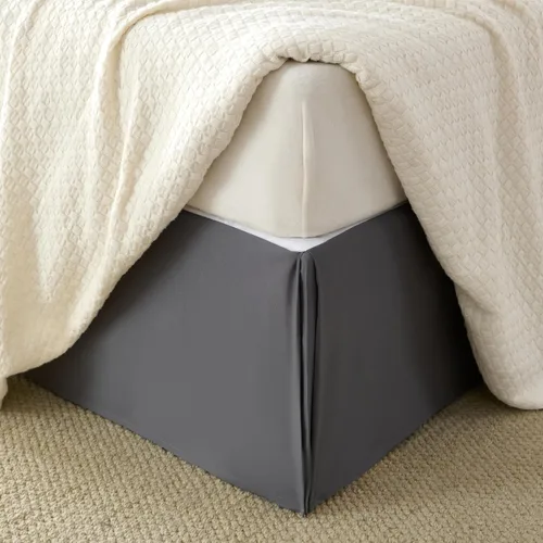 Vista 31 de Cathay Home Falda de cama plisada de microfibra de doble cepillado de fácil ajuste, ultra suave, resistente a la decoloración y a las arrugas