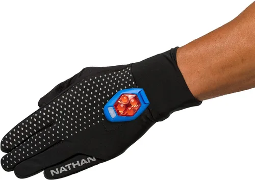 Vista 5 de Nathan Reflective Gloves. for Running and Outdoor Activity. Touch Screen Finger for Smartphone Use.