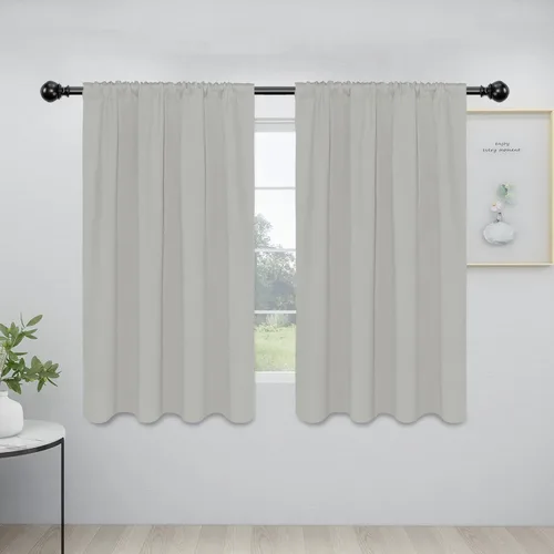 Vista 23 de Easy-Going - Cortinas opacas con bolsillo para varilla para dormitorio, cortinas de ventana para oscurecer la habitación para sala de estar