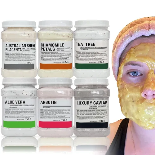 Vista 8 de YMEYFAN Máscara de gelatina para profesionales de tratamientos faciales, máscara de gelatina en polvo para cara, máscara de modelado, suministros